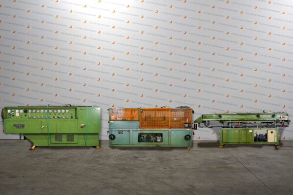 Plastima Used Machinery - Plastic Extrusion Hans Weber Extrusion Line 21 DS 6-5 65 mm Double Screw 1985 Front