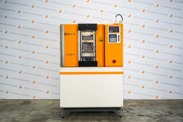 Plastima Used Machinery - Plastic Research and Development Machine R&D Lab Laboratory Collin P200P Press 2001 Front
