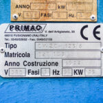 Plastima Used Machinery - Downsteam Plastic Extrusion Primac Cooling Tank CV-2C 125-6 1994 Type Serie nr Brand Plate