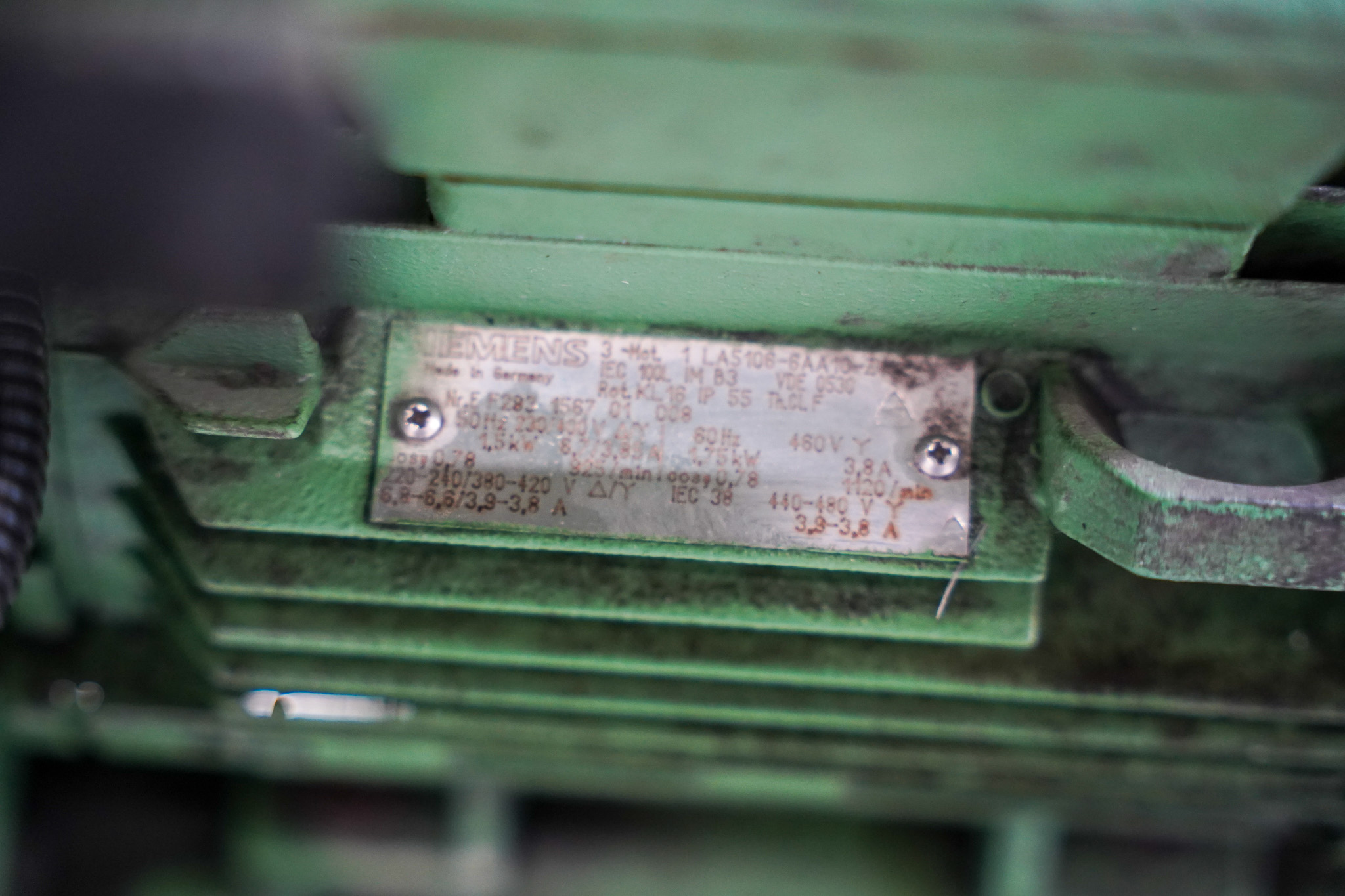 Plastima Used Machinery - Shredder Granulator Plastic Recycling AB Rapid Granulator S-330 10 1514 M20 1995 Motor Engine Type Serie nr Brand Plate