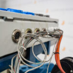 Plastic Extrusion Hans Weber ZE 20 20mm 1999 Plastima Used Machinery Electric Socket